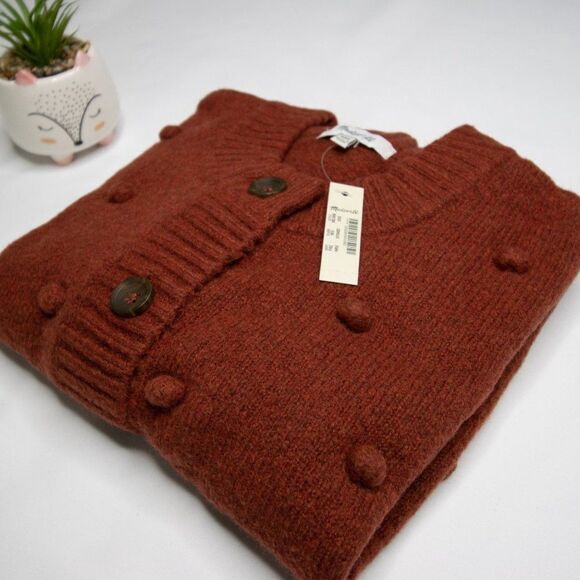 NEW Madewell Bobble Colburne Cardigan Sweater, red, XS - Picture 16 of 16
